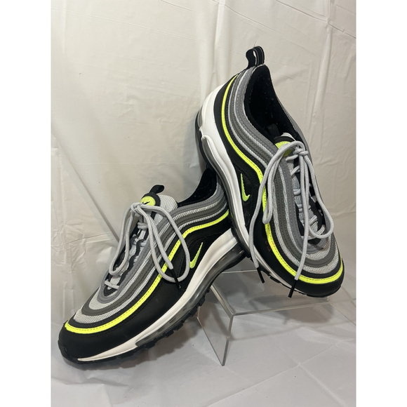 Nike Air Max 97 GS ‘Platinum Black Volt’ 921522-030 mens size 7